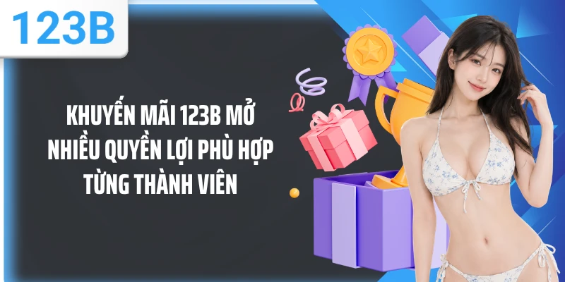 Khuyến mãi 123B mở nhiều quyền lợi phù hợp từng thành viên